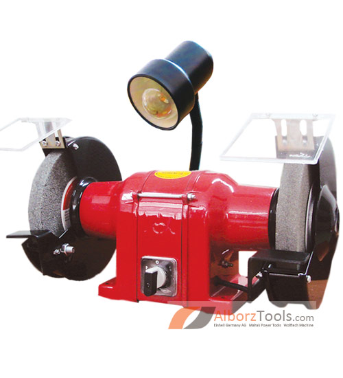 ماشین سنگ سنباده 200 میلیمتر 800 وات 3000 دور  سه فاز چراغ دار محک GD 200-3 HL